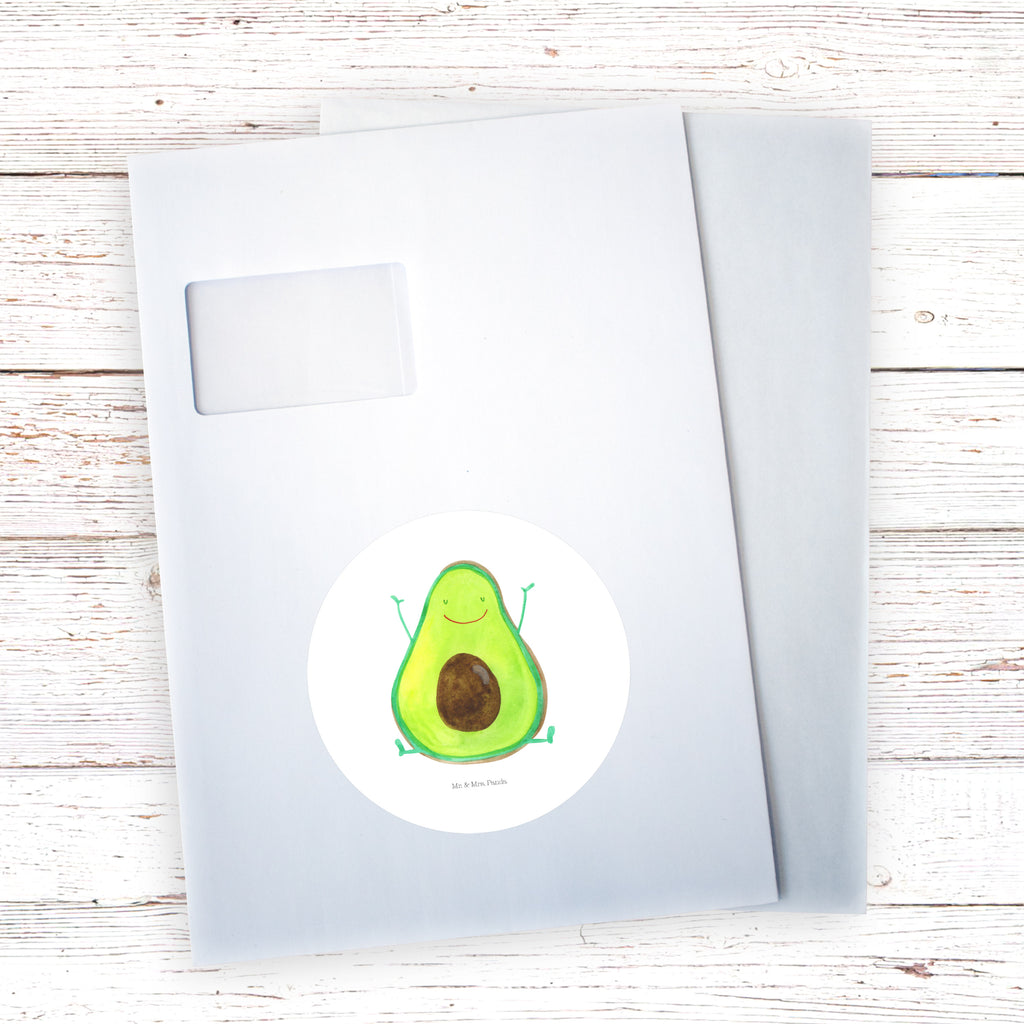 120mm Rund Aufkleber Avocado Happy Sticker, Aufkleber, Etikett, Kinder, rund, Avocado, Veggie, Vegan, Gesund, Chaos