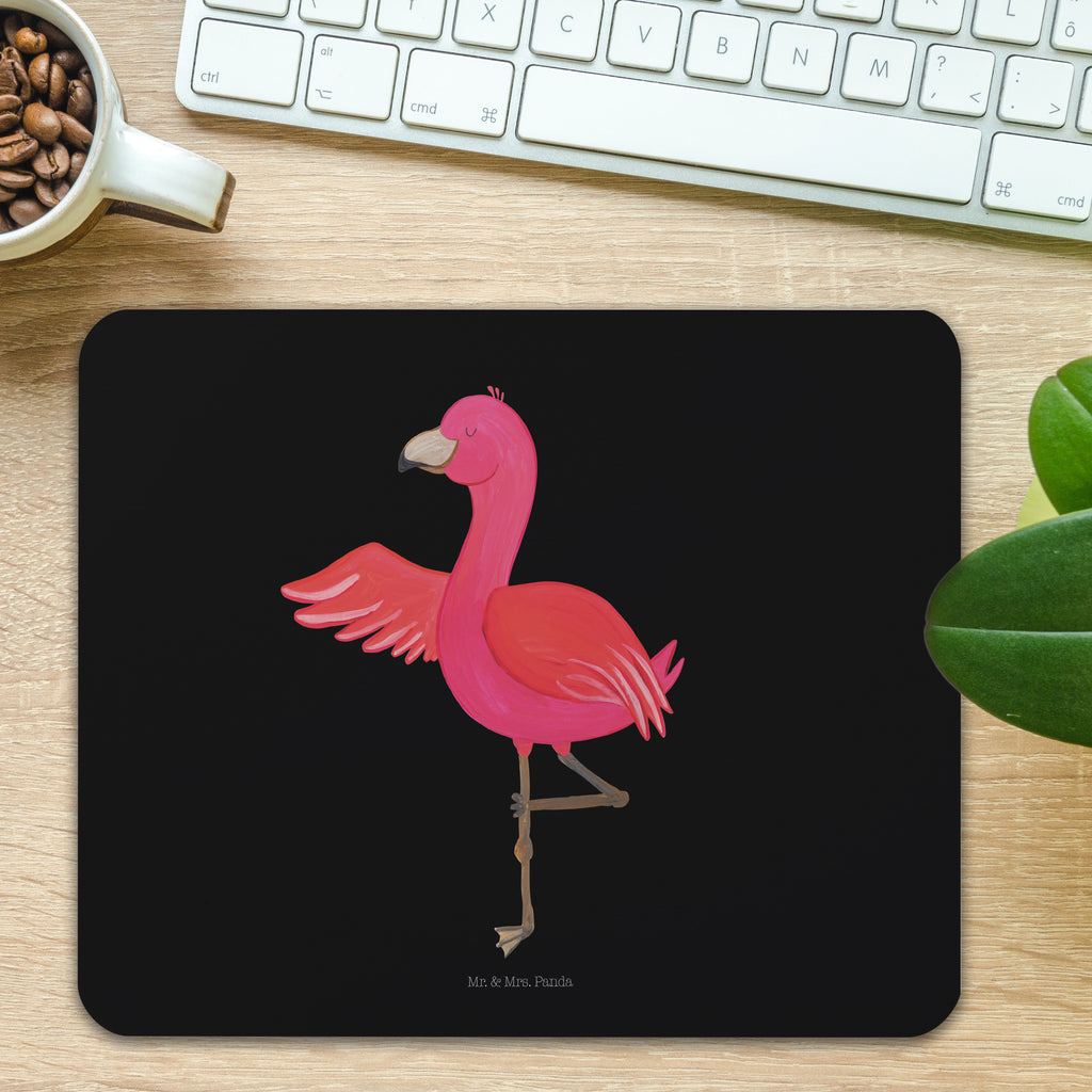Mauspad Flamingo Yoga Mousepad, Computer zubehör, Büroausstattung, PC Zubehör, Arbeitszimmer, Mauspad, Einzigartiges Mauspad, Designer Mauspad, Flamingo, Vogel, Yoga, Namaste, Achtsamkeit, Yoga-Übung, Entspannung, Ärger, Aufregen, Tiefenentspannung