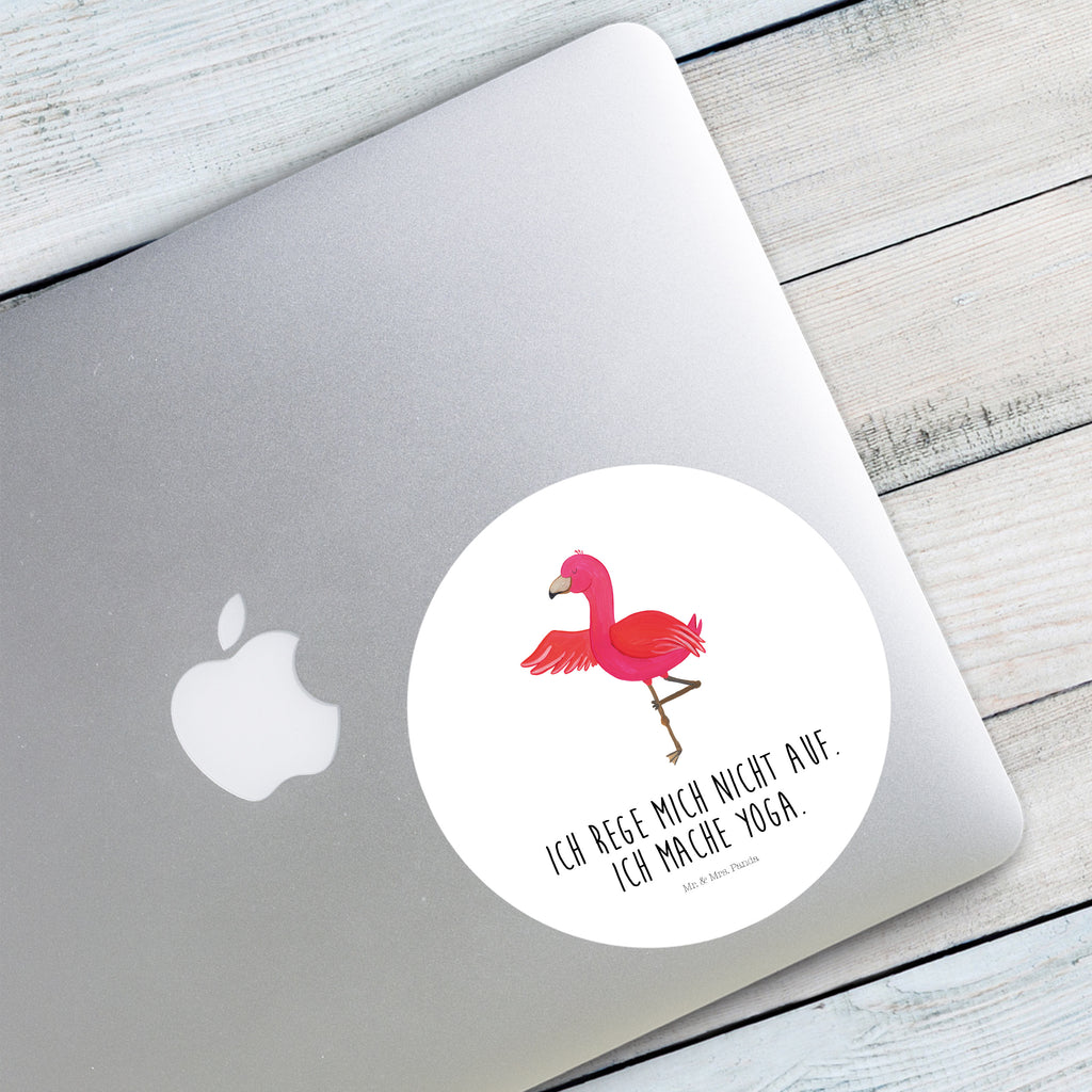 120mm Rund Aufkleber Flamingo Yoga Sticker, Aufkleber, Etikett, Kinder, rund, Flamingo, Vogel, Yoga, Namaste, Achtsamkeit, Yoga-Übung, Entspannung, Ärger, Aufregen, Tiefenentspannung