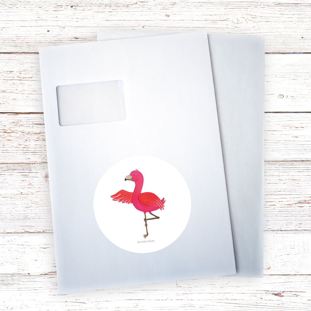 120mm Rund Aufkleber Flamingo Yoga Sticker, Aufkleber, Etikett, Kinder, rund, Flamingo, Vogel, Yoga, Namaste, Achtsamkeit, Yoga-Übung, Entspannung, Ärger, Aufregen, Tiefenentspannung
