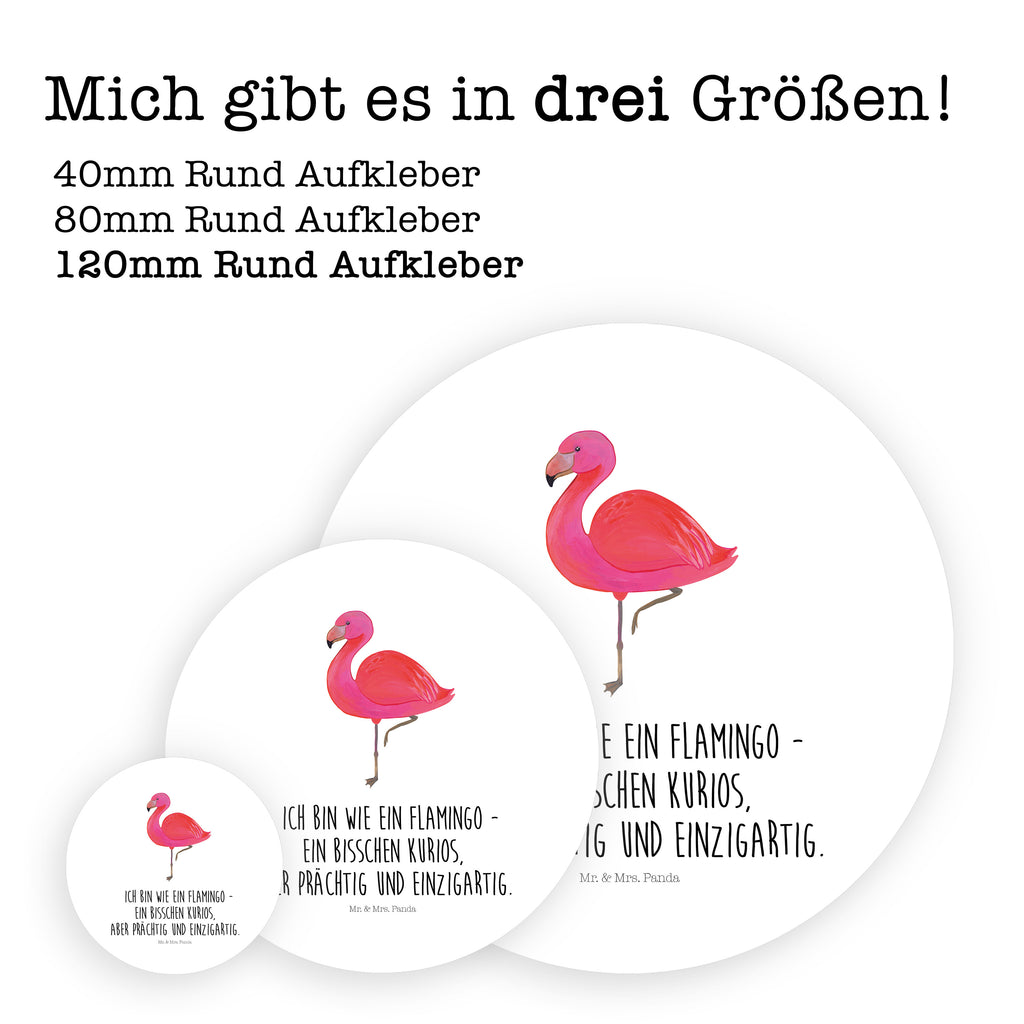 120mm Rund Aufkleber Flamingo classic Sticker, Aufkleber, Etikett, Kinder, rund, Flamingo, Einzigartig, Selbstliebe, Stolz, ich, für mich, Spruch, Freundin, Freundinnen, Außenseiter, Sohn, Tochter, Geschwister