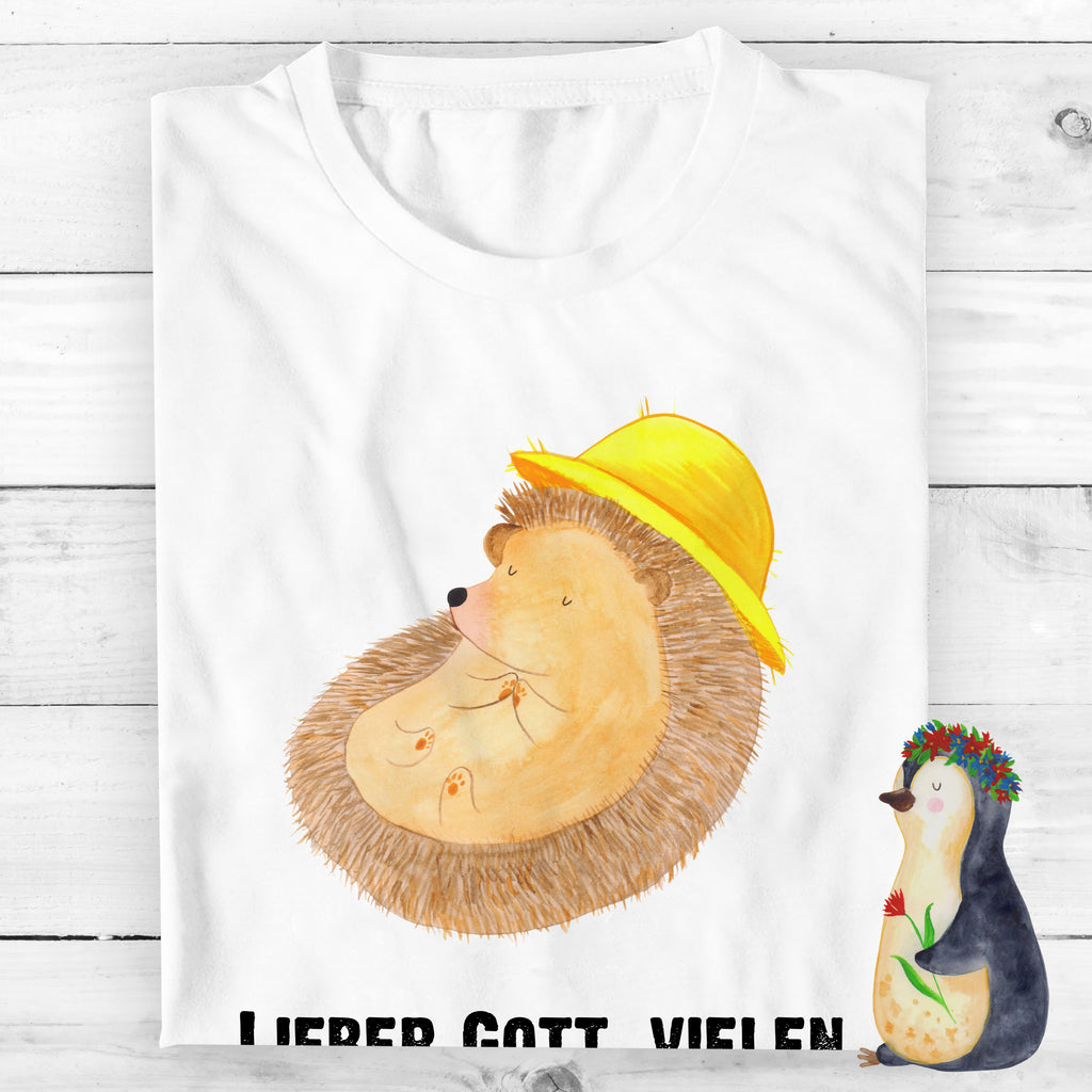 Größe XXL T-Shirt Igel betet T-Shirt, Shirt, Tshirt, Lustiges T-Shirt, T-Shirt mit Spruch, Party, Junggesellenabschied, Jubiläum, Geburstag, Herrn, Damen, Männer, Frauen, Schlafshirt, Nachthemd, Sprüche, Tiermotive, Gute Laune, lustige Sprüche, Tiere, Igel, Igel mit Hut, Sonnenhut, Gott, Amen, beten, Leben, Dankbarkeit, Dankbar sein, dankbar, genießen