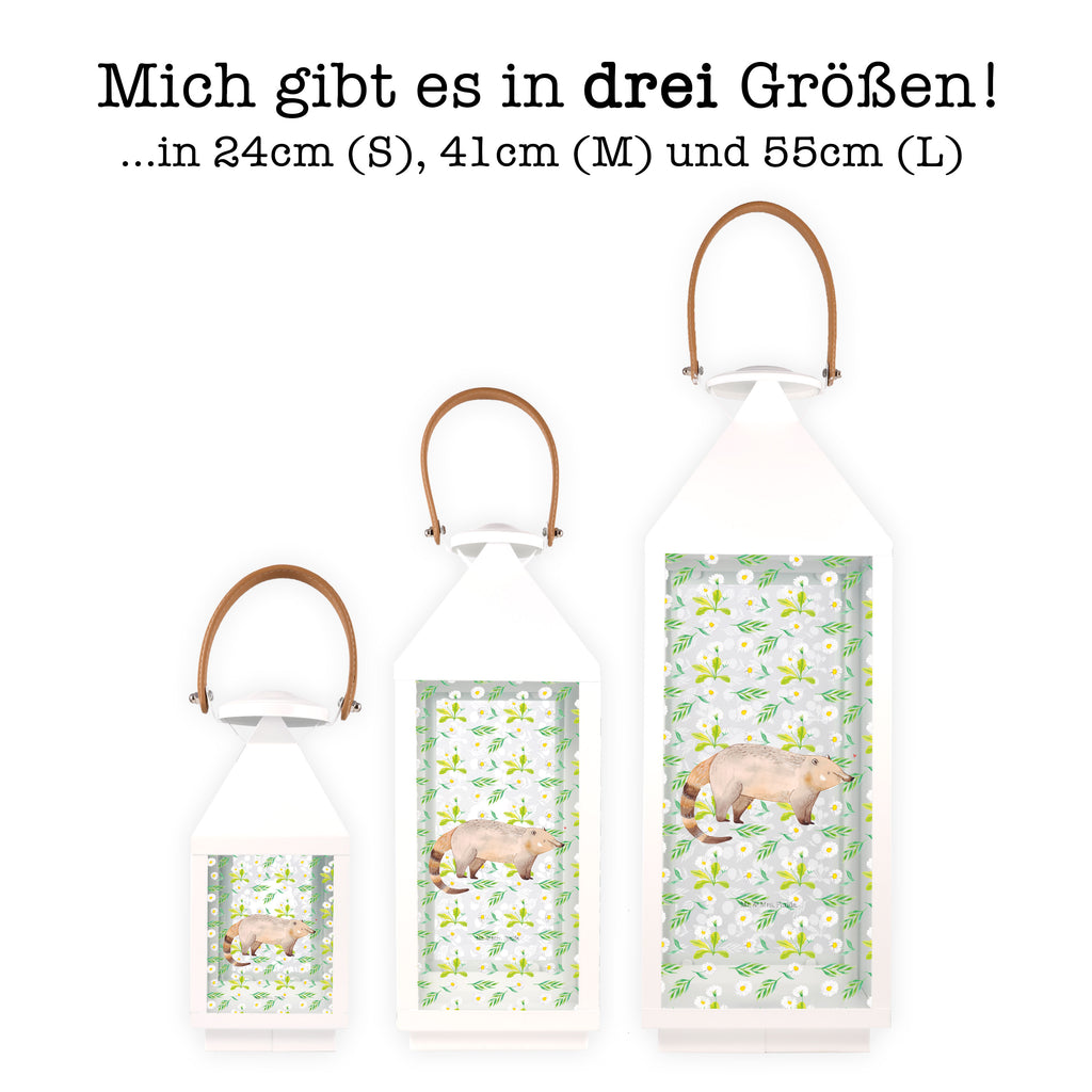 Deko Laterne Nasenbaer Gartenlampe, Gartenleuchte, Gartendekoration, Gartenlicht, Laterne  kleine Laternen, XXL Laternen, Laterne groß, Tiermotive, Gute Laune, lustige Sprüche, Tiere, Nasenbär, Nasenbären, Rüsselbär, Bär