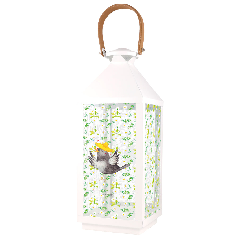 Deko Laterne Rabe mit Sombrero Gartenlampe, Gartenleuchte, Gartendekoration, Gartenlicht, Laterne  kleine Laternen, XXL Laternen, Laterne groß, Tiermotive, Gute Laune, lustige Sprüche, Tiere, Rabe, Vogel, Vögel, Spruch positiv, fröhlich sein, glücklich sein, Glück Spruch, froh, Elster, Motivation