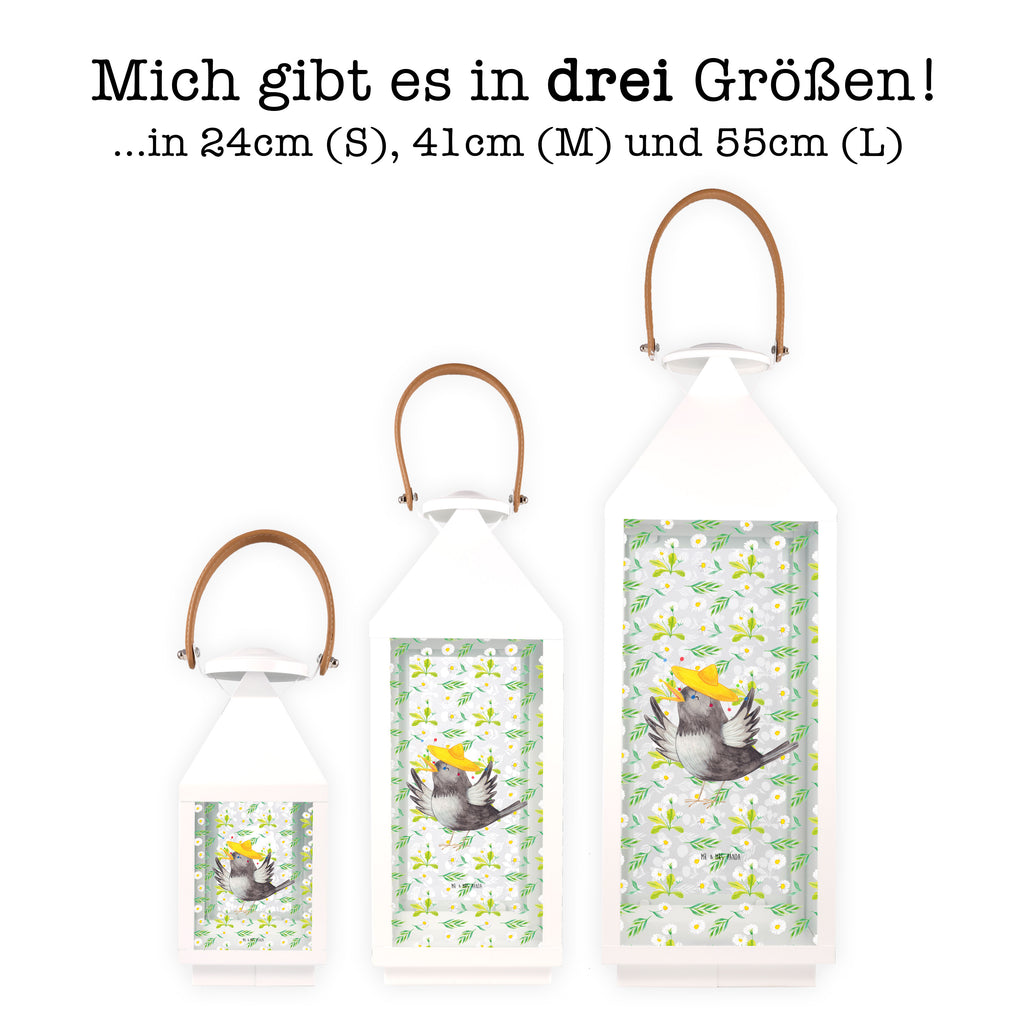 Deko Laterne Rabe mit Sombrero Gartenlampe, Gartenleuchte, Gartendekoration, Gartenlicht, Laterne  kleine Laternen, XXL Laternen, Laterne groß, Tiermotive, Gute Laune, lustige Sprüche, Tiere, Rabe, Vogel, Vögel, Spruch positiv, fröhlich sein, glücklich sein, Glück Spruch, froh, Elster, Motivation
