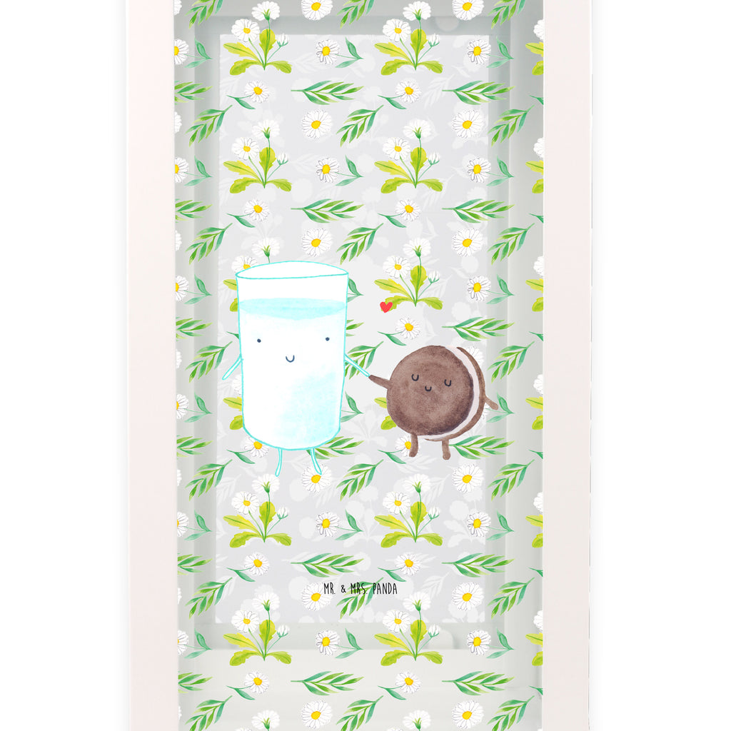 Deko Laterne Milch & Keks Gartenlampe, Gartenleuchte, Gartendekoration, Gartenlicht, Laterne  kleine Laternen, XXL Laternen, Laterne groß, Tiermotive, Gute Laune, lustige Sprüche, Tiere, Milk, Cookie, Milch, Keks, Kekse, Kaffee, Einladung Frühstück, Motiv süß, romantisch, perfektes Paar