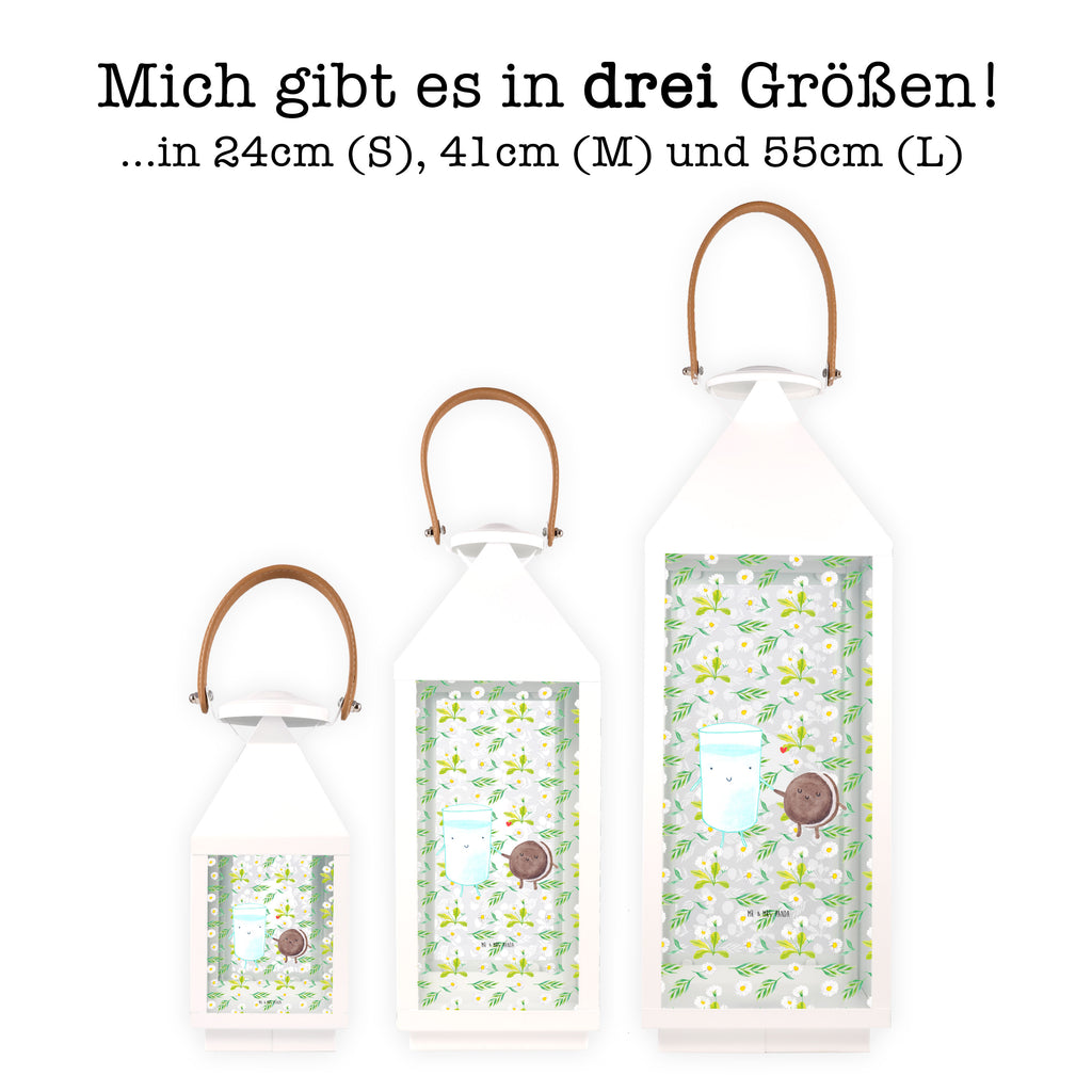 Deko Laterne Milch & Keks Gartenlampe, Gartenleuchte, Gartendekoration, Gartenlicht, Laterne  kleine Laternen, XXL Laternen, Laterne groß, Tiermotive, Gute Laune, lustige Sprüche, Tiere, Milk, Cookie, Milch, Keks, Kekse, Kaffee, Einladung Frühstück, Motiv süß, romantisch, perfektes Paar