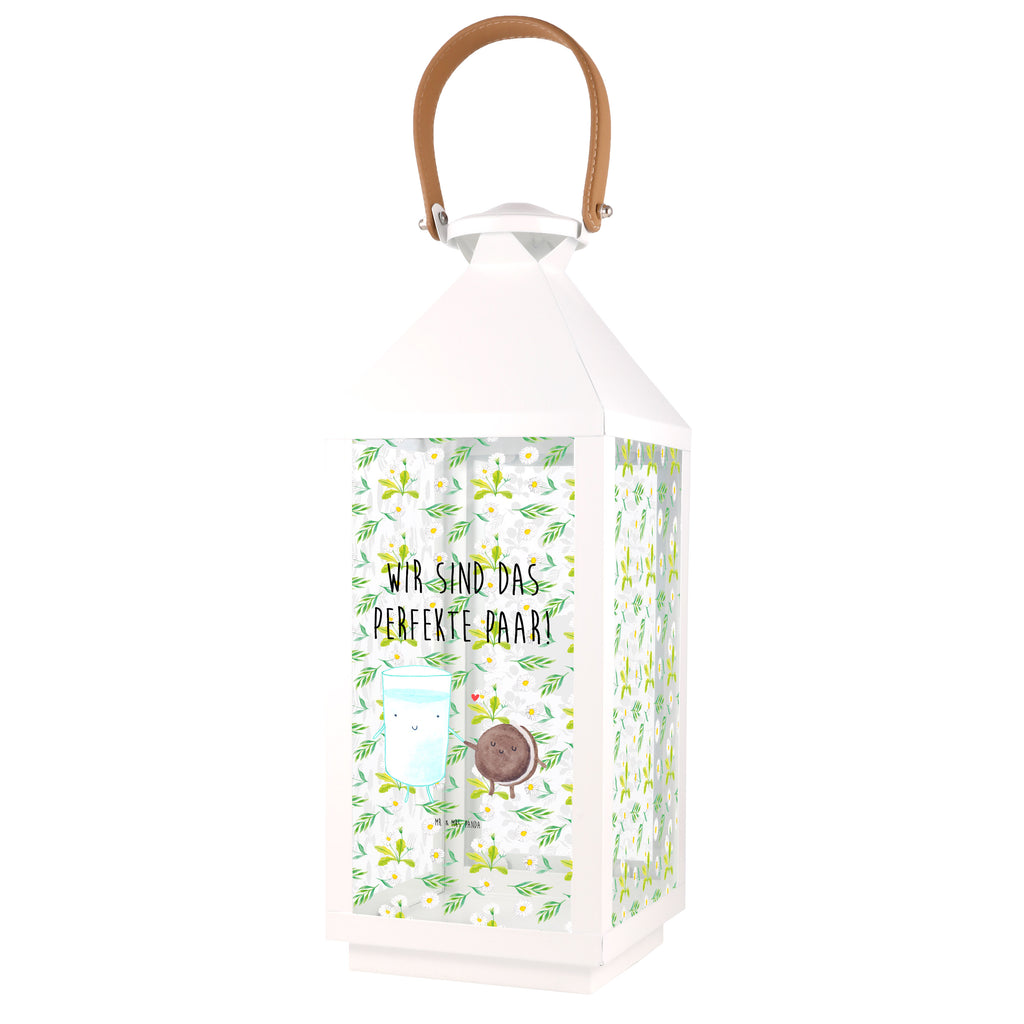 Deko Laterne Milch & Keks Gartenlampe, Gartenleuchte, Gartendekoration, Gartenlicht, Laterne  kleine Laternen, XXL Laternen, Laterne groß, Tiermotive, Gute Laune, lustige Sprüche, Tiere, Milk, Cookie, Milch, Keks, Kekse, Kaffee, Einladung Frühstück, Motiv süß, romantisch, perfektes Paar