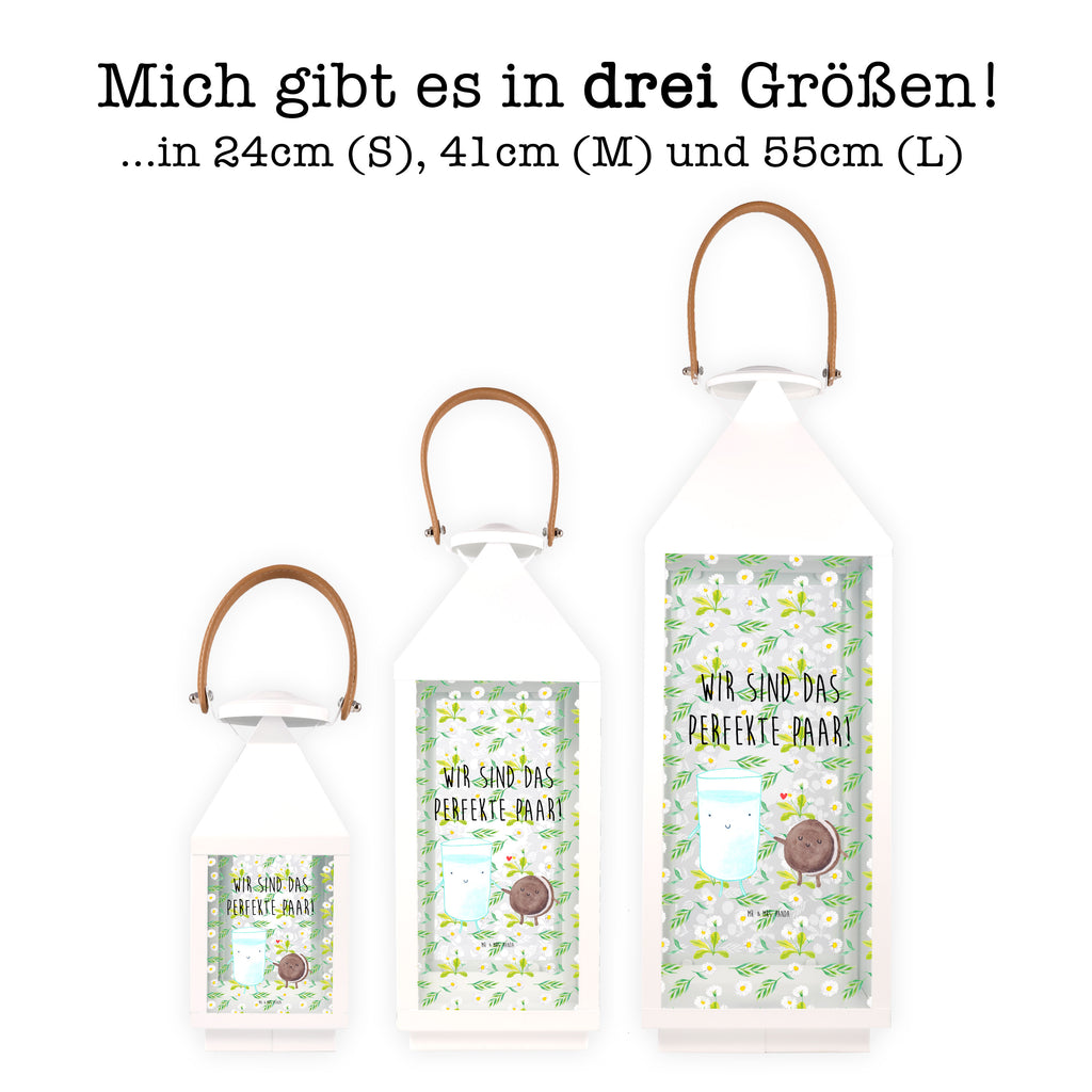 Deko Laterne Milch & Keks Gartenlampe, Gartenleuchte, Gartendekoration, Gartenlicht, Laterne  kleine Laternen, XXL Laternen, Laterne groß, Tiermotive, Gute Laune, lustige Sprüche, Tiere, Milk, Cookie, Milch, Keks, Kekse, Kaffee, Einladung Frühstück, Motiv süß, romantisch, perfektes Paar