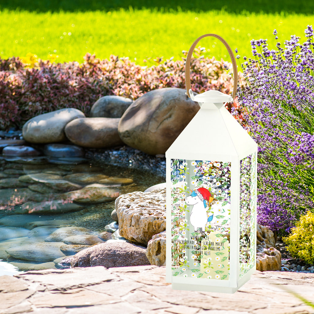 Deko Laterne Einhorn Weihnachtsmann Gartenlampe, Gartenleuchte, Gartendekoration, Gartenlicht, Laterne  kleine Laternen, XXL Laternen, Laterne groß, Einhorn, Einhörner, Einhorn Deko, Pegasus, Unicorn, Gin, Schokolade, Schoki, Weihnachten, Weihnachtsmann, Nikolaus, Wunschzettel, Wunschliste, Feenstaub