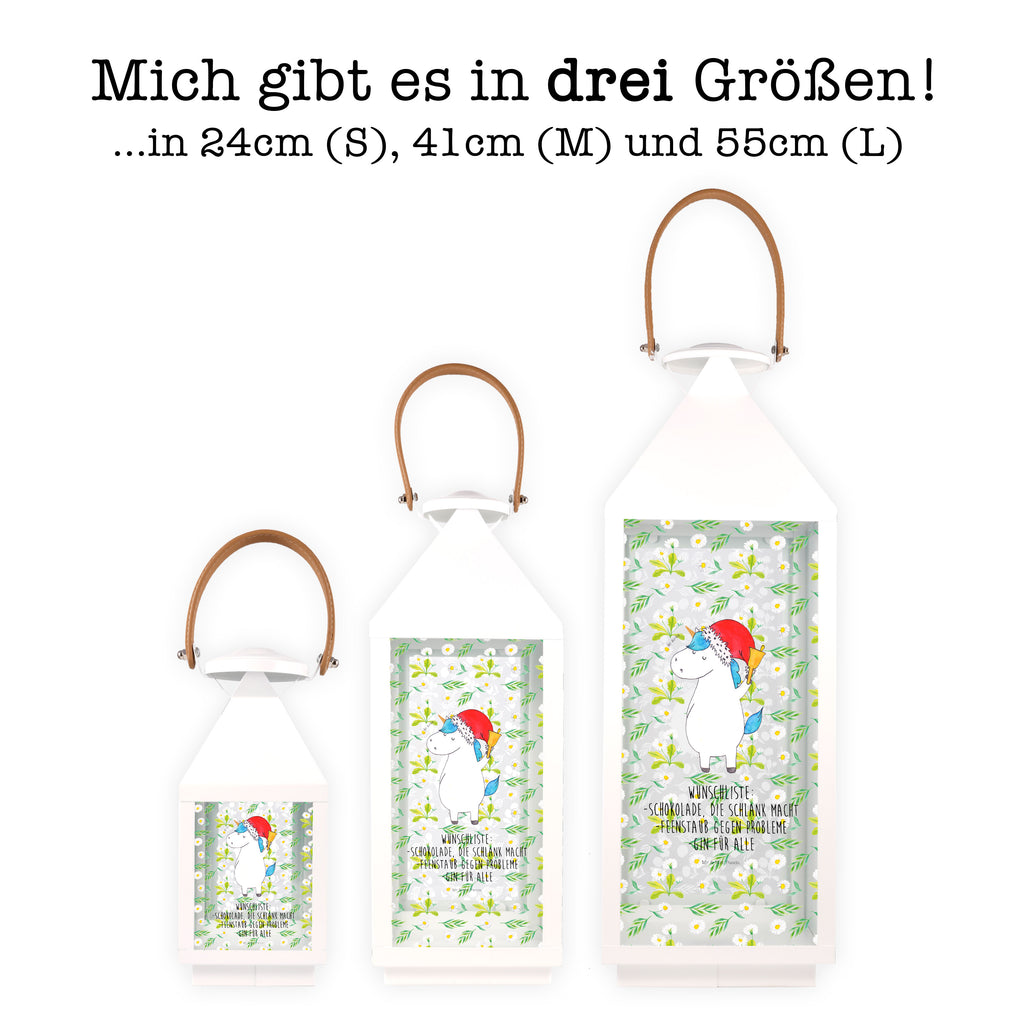 Deko Laterne Einhorn Weihnachtsmann Gartenlampe, Gartenleuchte, Gartendekoration, Gartenlicht, Laterne  kleine Laternen, XXL Laternen, Laterne groß, Einhorn, Einhörner, Einhorn Deko, Pegasus, Unicorn, Gin, Schokolade, Schoki, Weihnachten, Weihnachtsmann, Nikolaus, Wunschzettel, Wunschliste, Feenstaub