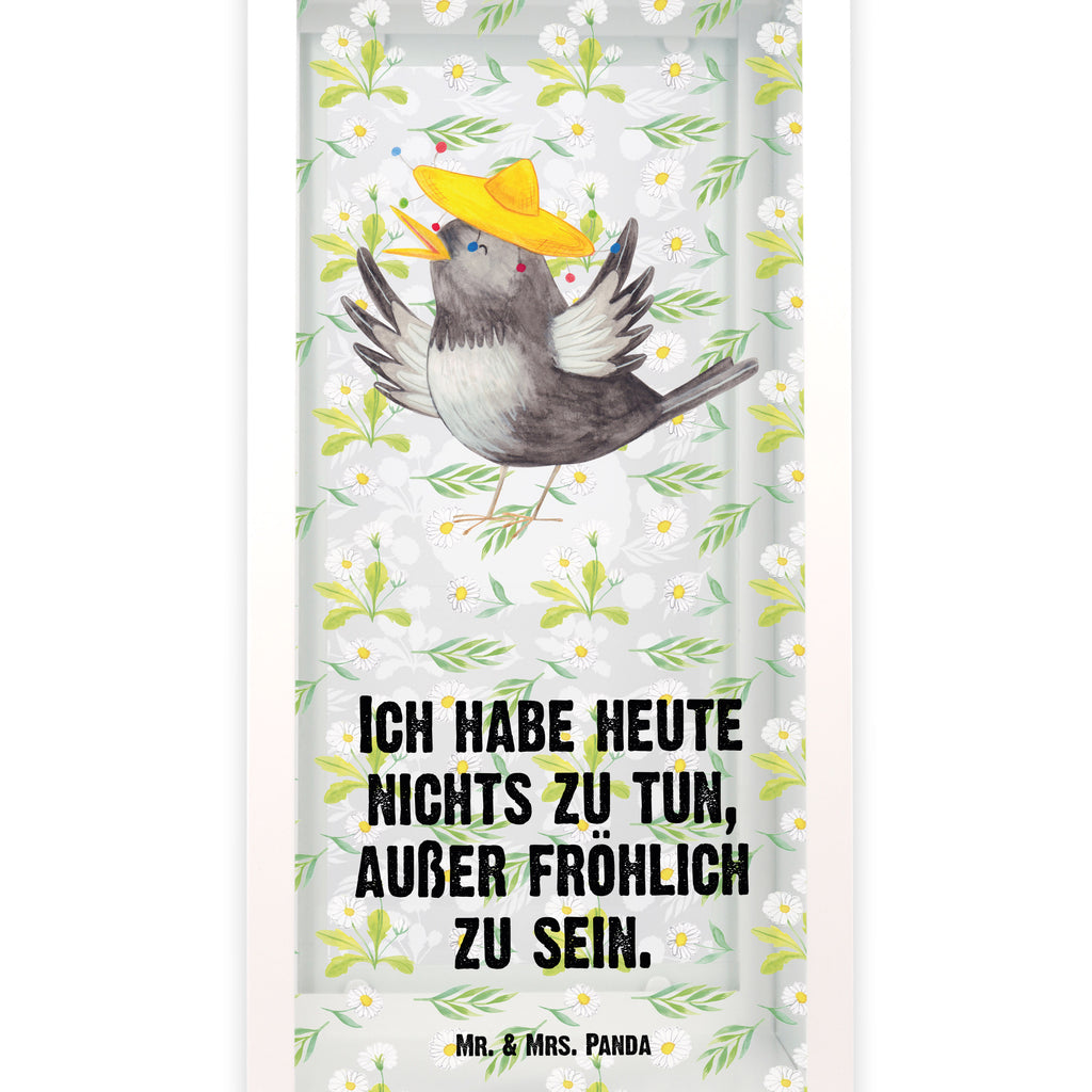 Deko Laterne Rabe mit Sombrero Gartenlampe, Gartenleuchte, Gartendekoration, Gartenlicht, Laterne  kleine Laternen, XXL Laternen, Laterne groß, Tiermotive, Gute Laune, lustige Sprüche, Tiere, Rabe, Vogel, Vögel, Spruch positiv, fröhlich sein, glücklich sein, Glück Spruch, froh, Elster, Motivation