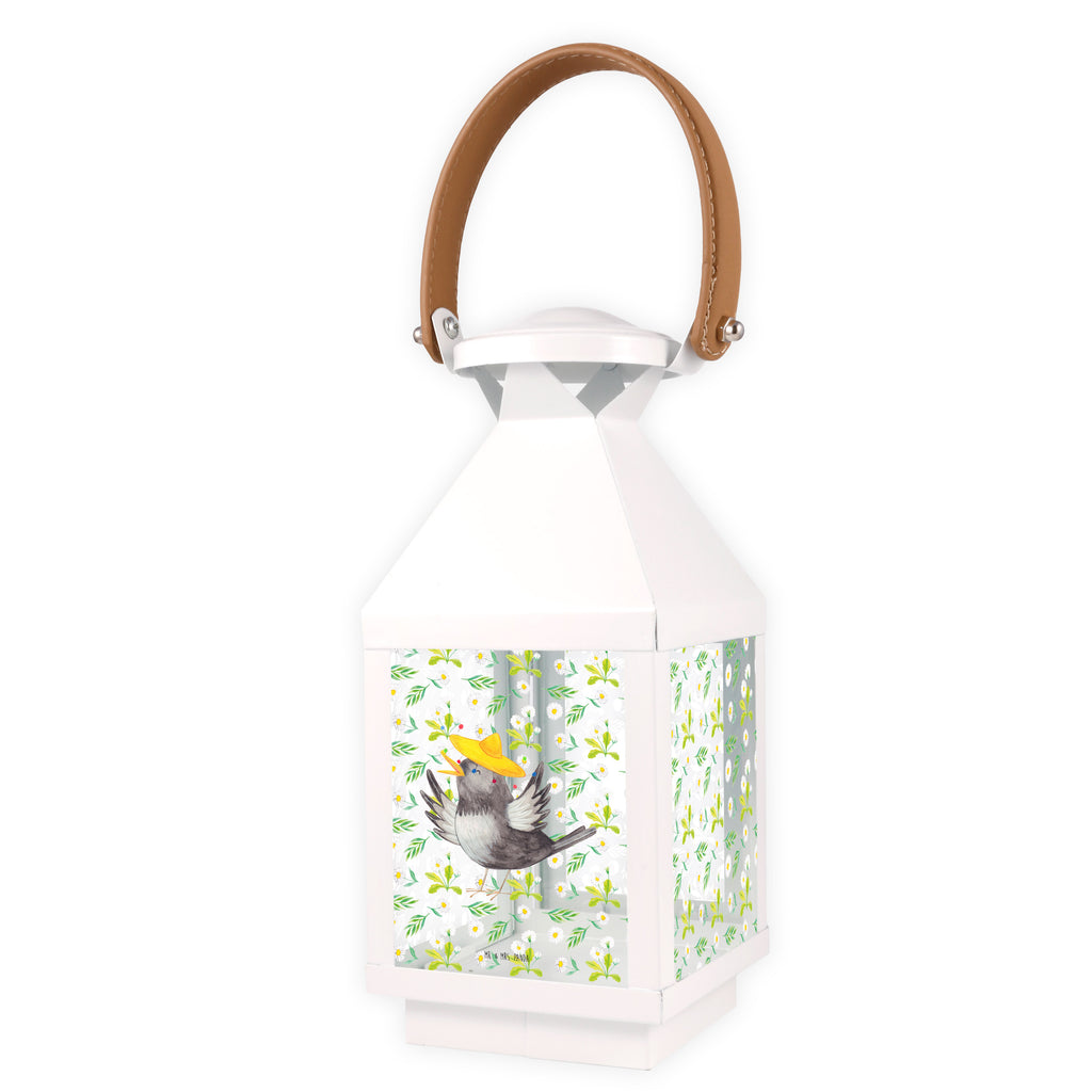 Deko Laterne Rabe mit Sombrero Gartenlampe, Gartenleuchte, Gartendekoration, Gartenlicht, Laterne  kleine Laternen, XXL Laternen, Laterne groß, Tiermotive, Gute Laune, lustige Sprüche, Tiere, Rabe, Vogel, Vögel, Spruch positiv, fröhlich sein, glücklich sein, Glück Spruch, froh, Elster, Motivation