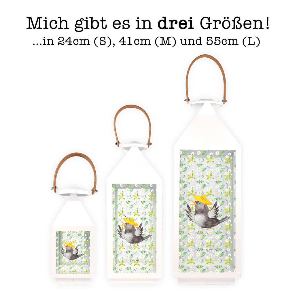 Deko Laterne Rabe mit Sombrero Gartenlampe, Gartenleuchte, Gartendekoration, Gartenlicht, Laterne  kleine Laternen, XXL Laternen, Laterne groß, Tiermotive, Gute Laune, lustige Sprüche, Tiere, Rabe, Vogel, Vögel, Spruch positiv, fröhlich sein, glücklich sein, Glück Spruch, froh, Elster, Motivation