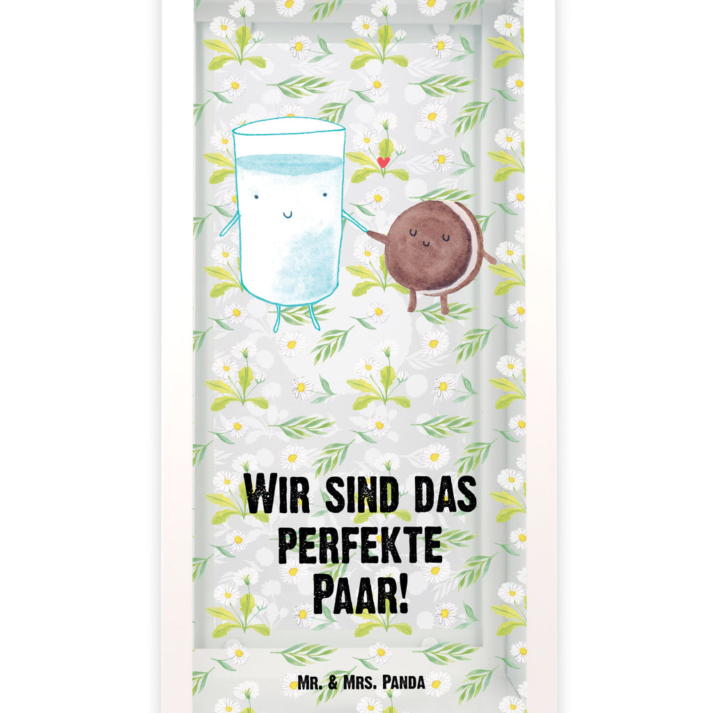 Deko Laterne Milch & Keks Gartenlampe, Gartenleuchte, Gartendekoration, Gartenlicht, Laterne  kleine Laternen, XXL Laternen, Laterne groß, Tiermotive, Gute Laune, lustige Sprüche, Tiere, Milk, Cookie, Milch, Keks, Kekse, Kaffee, Einladung Frühstück, Motiv süß, romantisch, perfektes Paar
