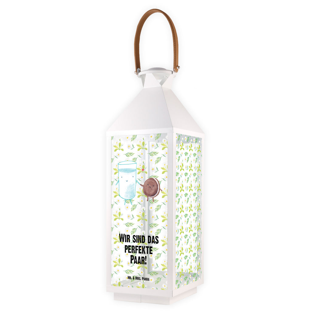 Deko Laterne Milch & Keks Gartenlampe, Gartenleuchte, Gartendekoration, Gartenlicht, Laterne  kleine Laternen, XXL Laternen, Laterne groß, Tiermotive, Gute Laune, lustige Sprüche, Tiere, Milk, Cookie, Milch, Keks, Kekse, Kaffee, Einladung Frühstück, Motiv süß, romantisch, perfektes Paar