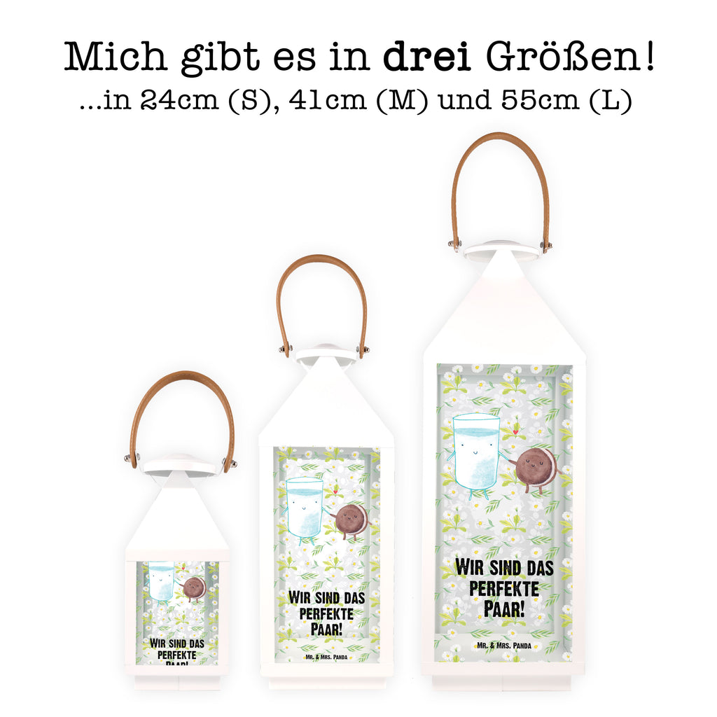 Deko Laterne Milch & Keks Gartenlampe, Gartenleuchte, Gartendekoration, Gartenlicht, Laterne  kleine Laternen, XXL Laternen, Laterne groß, Tiermotive, Gute Laune, lustige Sprüche, Tiere, Milk, Cookie, Milch, Keks, Kekse, Kaffee, Einladung Frühstück, Motiv süß, romantisch, perfektes Paar