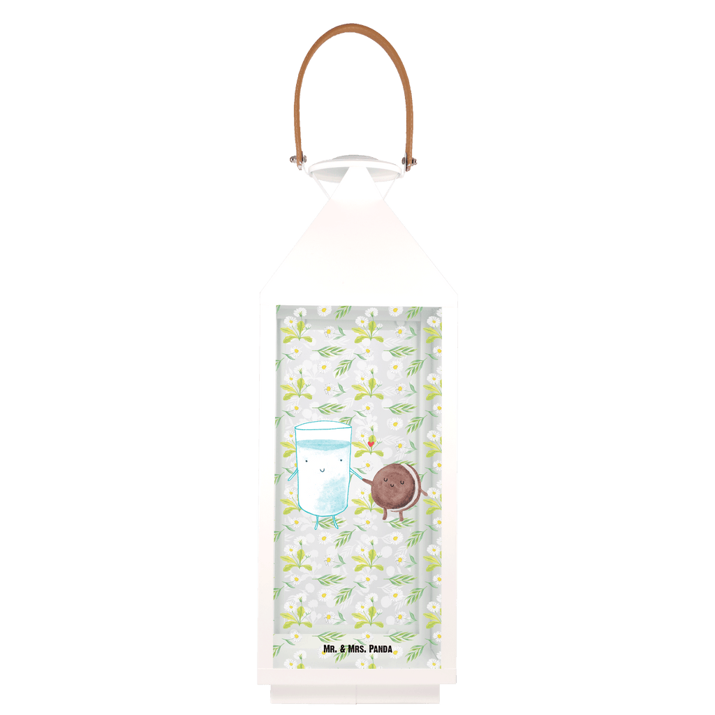 Deko Laterne Milch & Keks Gartenlampe, Gartenleuchte, Gartendekoration, Gartenlicht, Laterne  kleine Laternen, XXL Laternen, Laterne groß, Tiermotive, Gute Laune, lustige Sprüche, Tiere, Milk, Cookie, Milch, Keks, Kekse, Kaffee, Einladung Frühstück, Motiv süß, romantisch, perfektes Paar