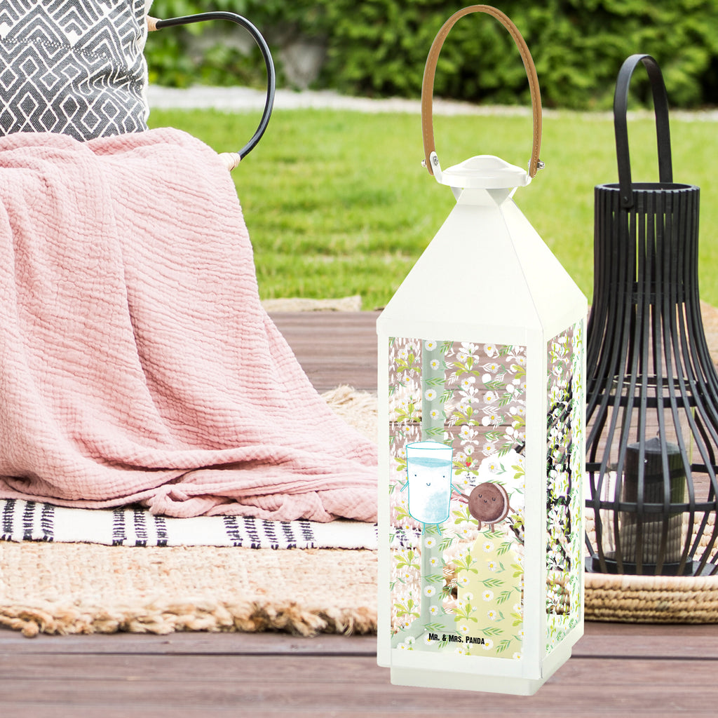 Deko Laterne Milch & Keks Gartenlampe, Gartenleuchte, Gartendekoration, Gartenlicht, Laterne  kleine Laternen, XXL Laternen, Laterne groß, Tiermotive, Gute Laune, lustige Sprüche, Tiere, Milk, Cookie, Milch, Keks, Kekse, Kaffee, Einladung Frühstück, Motiv süß, romantisch, perfektes Paar