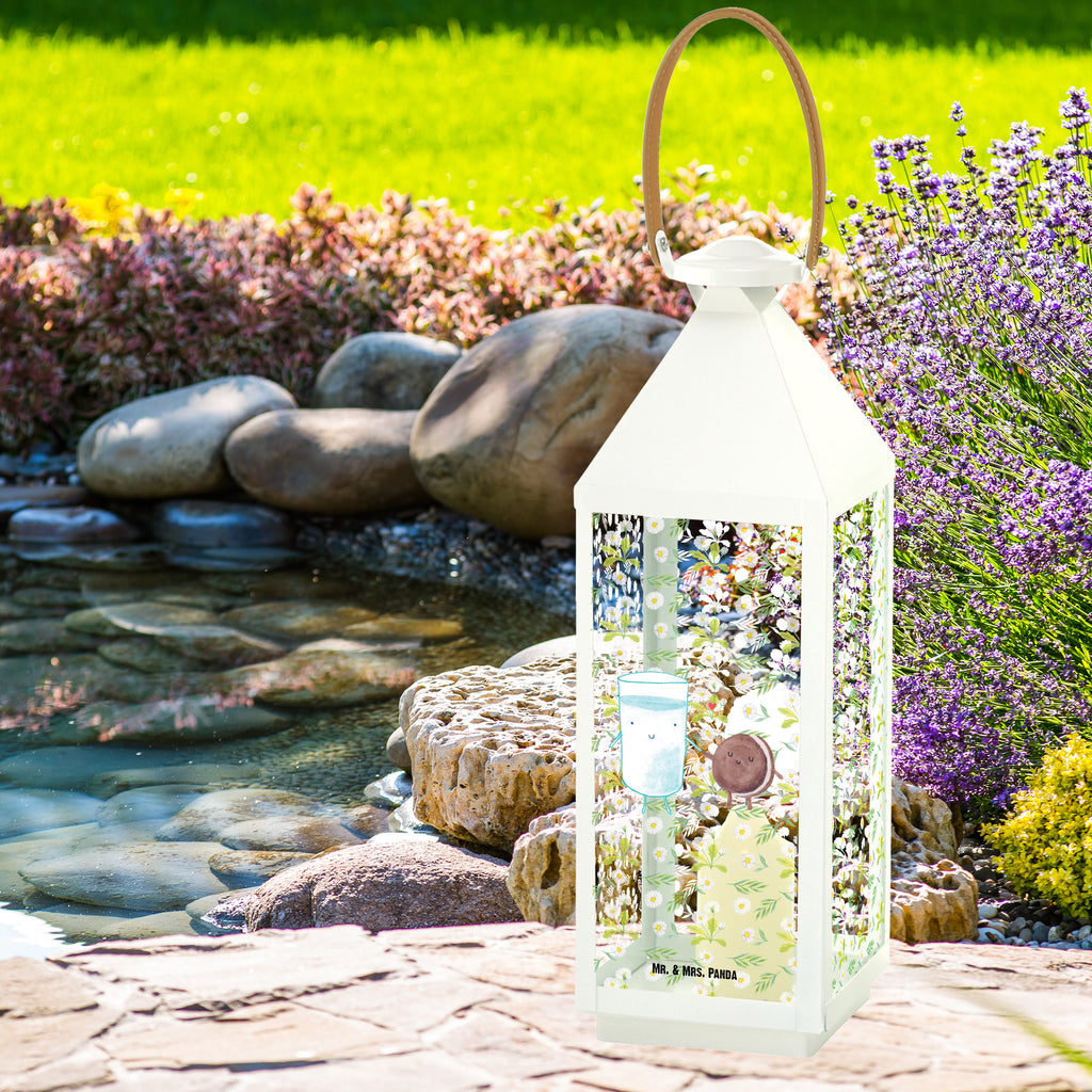 Deko Laterne Milch & Keks Gartenlampe, Gartenleuchte, Gartendekoration, Gartenlicht, Laterne  kleine Laternen, XXL Laternen, Laterne groß, Tiermotive, Gute Laune, lustige Sprüche, Tiere, Milk, Cookie, Milch, Keks, Kekse, Kaffee, Einladung Frühstück, Motiv süß, romantisch, perfektes Paar
