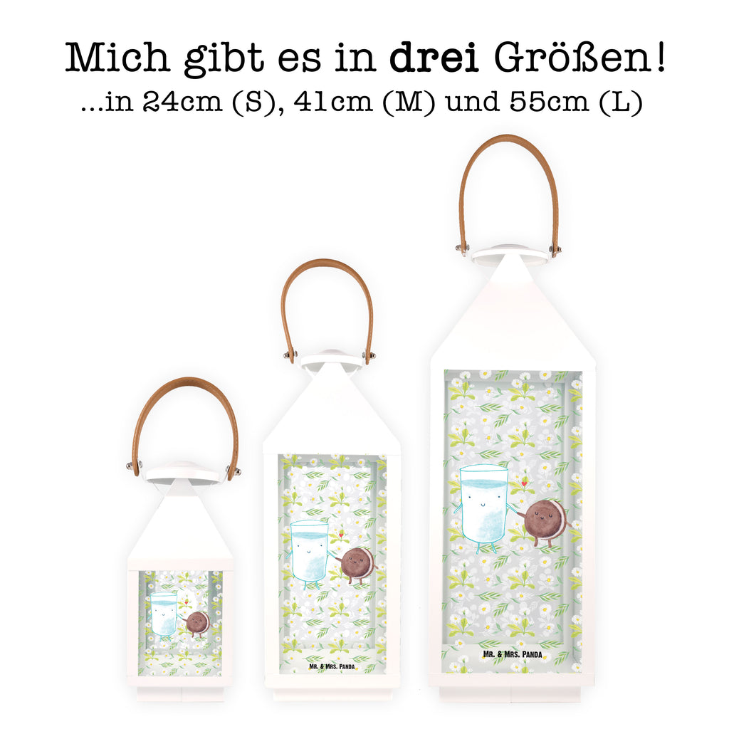 Deko Laterne Milch & Keks Gartenlampe, Gartenleuchte, Gartendekoration, Gartenlicht, Laterne  kleine Laternen, XXL Laternen, Laterne groß, Tiermotive, Gute Laune, lustige Sprüche, Tiere, Milk, Cookie, Milch, Keks, Kekse, Kaffee, Einladung Frühstück, Motiv süß, romantisch, perfektes Paar