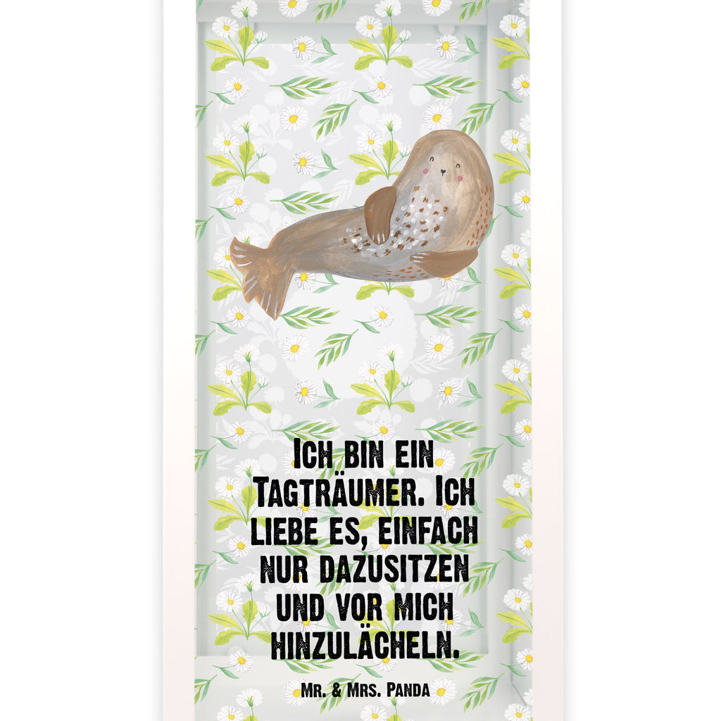 Deko Laterne Robbe lachend Gartenlampe, Gartenleuchte, Gartendekoration, Gartenlicht, Laterne  kleine Laternen, XXL Laternen, Laterne groß, Tiermotive, Gute Laune, lustige Sprüche, Tiere, Robbe, Robben, Seehund, Strand, Meerestier, Ostsee, Nordsee