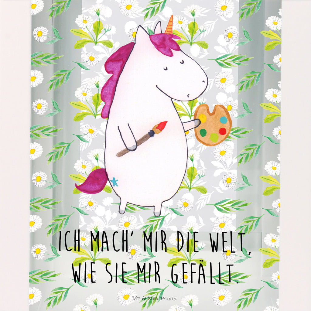 Deko Laterne Einhorn Künstler Gartenlampe, Gartenleuchte, Gartendekoration, Gartenlicht, Laterne  kleine Laternen, XXL Laternen, Laterne groß, Einhorn, Einhörner, Einhorn Deko, Pegasus, Unicorn, Englisch, Künstler, Artist, Malen, Zeichnen, Welt, Farbe, Stift, Pinsel, Geschenk, Maler