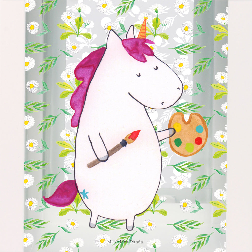 Deko Laterne Einhorn Künstler Gartenlampe, Gartenleuchte, Gartendekoration, Gartenlicht, Laterne  kleine Laternen, XXL Laternen, Laterne groß, Einhorn, Einhörner, Einhorn Deko, Pegasus, Unicorn, Englisch, Künstler, Artist, Malen, Zeichnen, Welt, Farbe, Stift, Pinsel, Geschenk, Maler