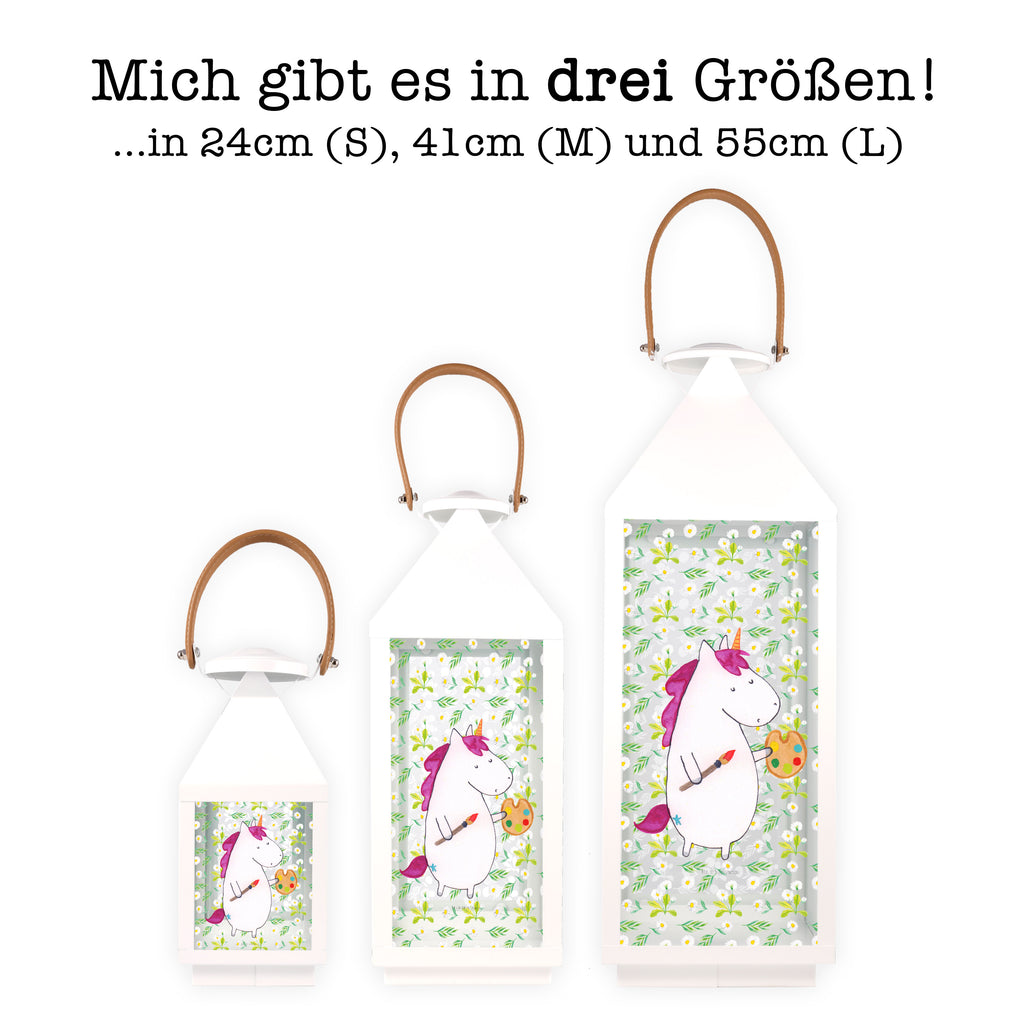 Deko Laterne Einhorn Künstler Gartenlampe, Gartenleuchte, Gartendekoration, Gartenlicht, Laterne  kleine Laternen, XXL Laternen, Laterne groß, Einhorn, Einhörner, Einhorn Deko, Pegasus, Unicorn, Englisch, Künstler, Artist, Malen, Zeichnen, Welt, Farbe, Stift, Pinsel, Geschenk, Maler