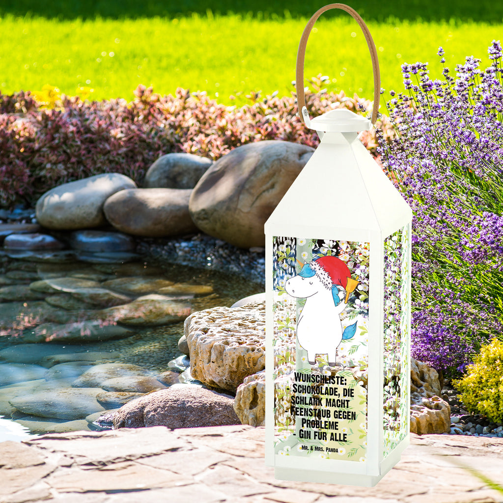 Deko Laterne Einhorn Weihnachtsmann Gartenlampe, Gartenleuchte, Gartendekoration, Gartenlicht, Laterne  kleine Laternen, XXL Laternen, Laterne groß, Einhorn, Einhörner, Einhorn Deko, Pegasus, Unicorn, Gin, Schokolade, Schoki, Weihnachten, Weihnachtsmann, Nikolaus, Wunschzettel, Wunschliste, Feenstaub