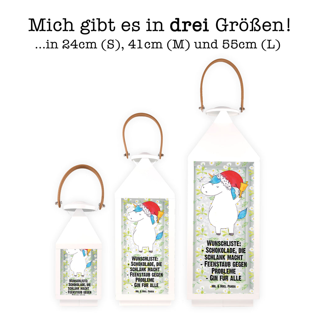 Deko Laterne Einhorn Weihnachtsmann Gartenlampe, Gartenleuchte, Gartendekoration, Gartenlicht, Laterne  kleine Laternen, XXL Laternen, Laterne groß, Einhorn, Einhörner, Einhorn Deko, Pegasus, Unicorn, Gin, Schokolade, Schoki, Weihnachten, Weihnachtsmann, Nikolaus, Wunschzettel, Wunschliste, Feenstaub