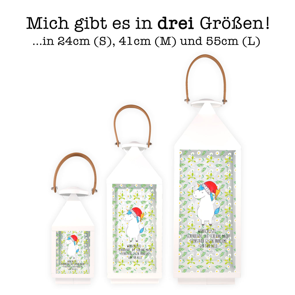 Deko Laterne Einhorn Weihnachtsmann Gartenlampe, Gartenleuchte, Gartendekoration, Gartenlicht, Laterne  kleine Laternen, XXL Laternen, Laterne groß, Einhorn, Einhörner, Einhorn Deko, Pegasus, Unicorn, Gin, Schokolade, Schoki, Weihnachten, Weihnachtsmann, Nikolaus, Wunschzettel, Wunschliste, Feenstaub