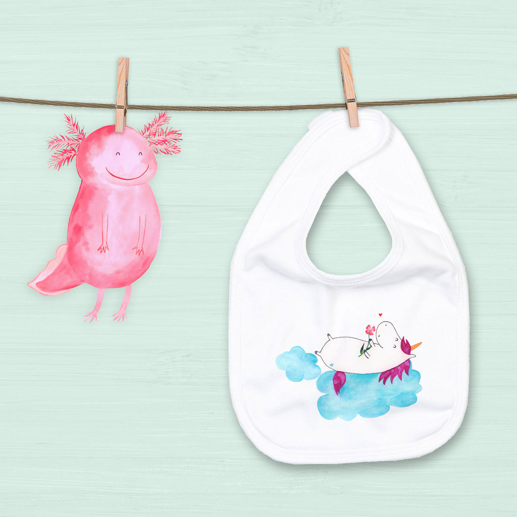 Organic Babylätzchen Einhorn verliebt auf Wolke Baby, Lätzchen, Spucktuch, Sabberlätzchen, Klettlätzchen, Babygeschenk, Baby Lätzchen, Geschenk für Geburt, Geschenk zur Geburt, Baby Spucktuch, Babyausstattung, Geschenkidee für Babyparty, Einhorn, Einhörner, Einhorn Deko, Pegasus, Unicorn, verliebt, Liebe, Liebesbeweis, Freundin, Wolke