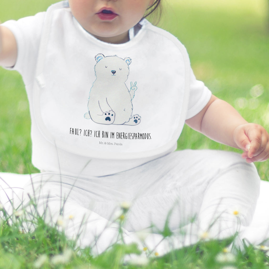 Organic Babylätzchen Eisbär Faul Baby, Lätzchen, Spucktuch, Sabberlätzchen, Klettlätzchen, Babygeschenk, Baby Lätzchen, Geschenk für Geburt, Geschenk zur Geburt, Baby Spucktuch, Babyausstattung, Geschenkidee für Babyparty, Bär, Teddy, Teddybär, Eisbär, Nordpol, Faul, Entspannen, Relaxen, Büro, Arbeit, Bürojob, Arbeitsplatz, Homeoffice