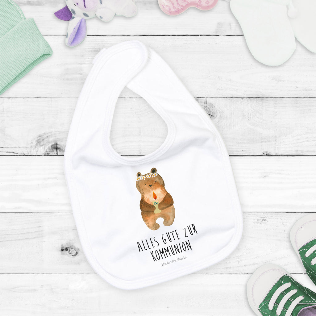 Organic Babylätzchen Kommunion-Bär Baby, Lätzchen, Spucktuch, Sabberlätzchen, Klettlätzchen, Babygeschenk, Baby Lätzchen, Geschenk für Geburt, Geschenk zur Geburt, Baby Spucktuch, Babyausstattung, Geschenkidee für Babyparty, Bär, Teddy, Teddybär, Kommunion, Gottes Segen, Taufkerze, katholisch