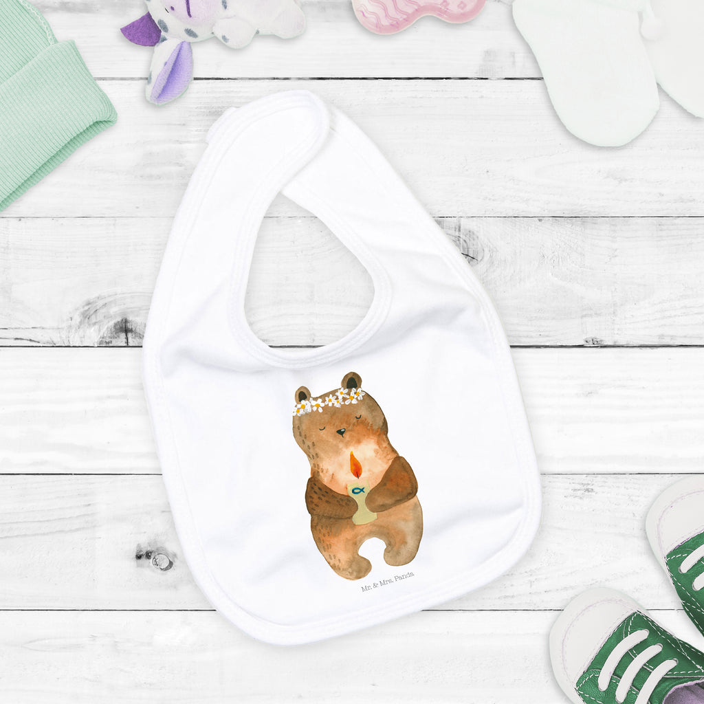 Organic Babylätzchen Kommunion-Bär Baby, Lätzchen, Spucktuch, Sabberlätzchen, Klettlätzchen, Babygeschenk, Baby Lätzchen, Geschenk für Geburt, Geschenk zur Geburt, Baby Spucktuch, Babyausstattung, Geschenkidee für Babyparty, Bär, Teddy, Teddybär, Kommunion, Gottes Segen, Taufkerze, katholisch