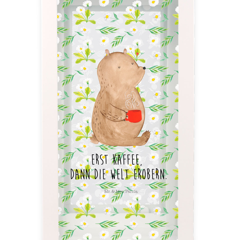 Deko Laterne Bär Kaffee Gartenlampe, Gartenleuchte, Gartendekoration, Gartenlicht, Laterne  kleine Laternen, XXL Laternen, Laterne groß, Bär, Teddy, Teddybär, Kaffee, Coffee, Bären, guten Morgen, Morgenroutine, Welt erobern, Welt retten, Motivation