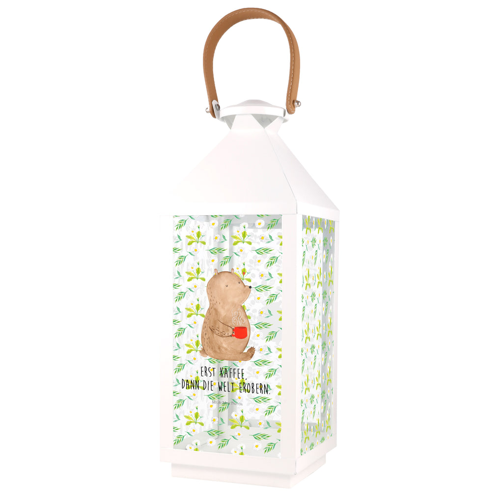 Deko Laterne Bär Kaffee Gartenlampe, Gartenleuchte, Gartendekoration, Gartenlicht, Laterne  kleine Laternen, XXL Laternen, Laterne groß, Bär, Teddy, Teddybär, Kaffee, Coffee, Bären, guten Morgen, Morgenroutine, Welt erobern, Welt retten, Motivation