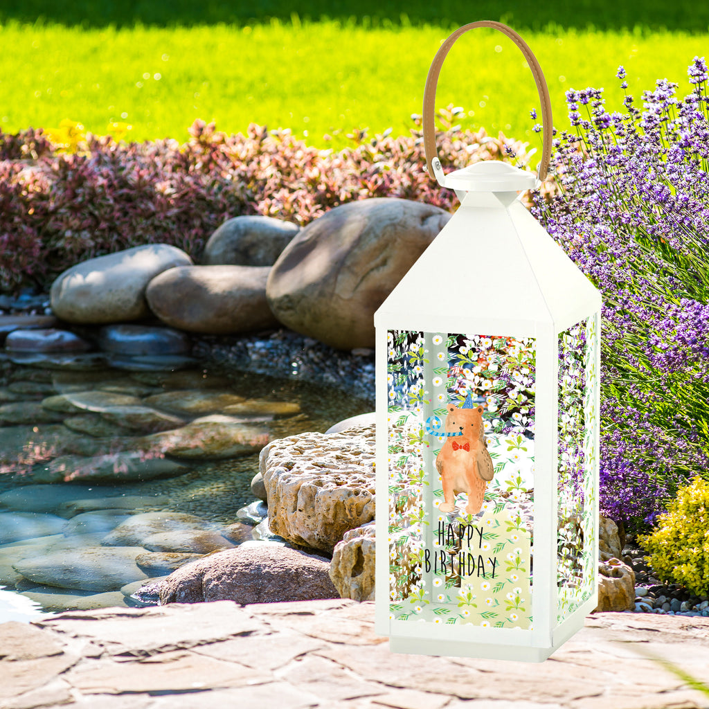 Deko Laterne Birthday Bär Gartenlampe, Gartenleuchte, Gartendekoration, Gartenlicht, Laterne  kleine Laternen, XXL Laternen, Laterne groß, Bär, Teddy, Teddybär, Happy Birthday, Alles Gute, Glückwunsch, Geburtstag