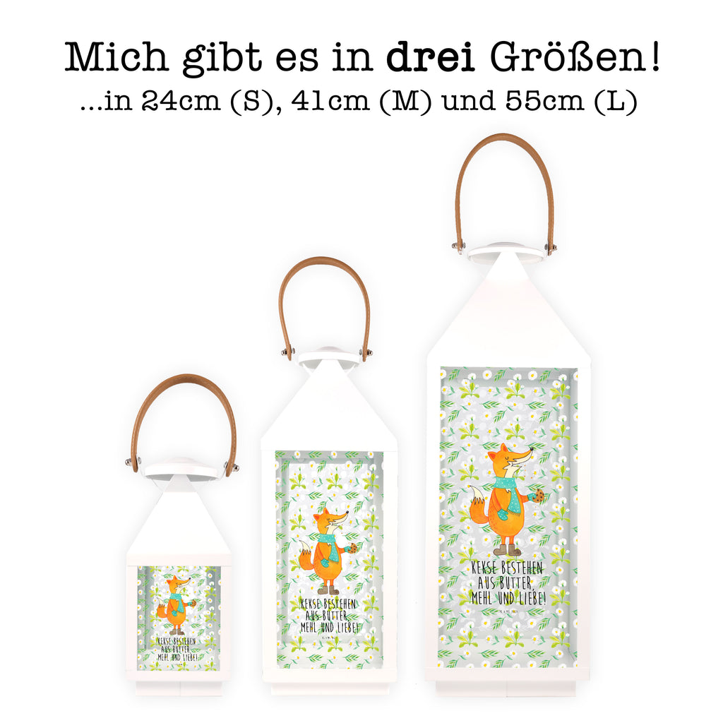 Deko Laterne Fuchs Keks Gartenlampe, Gartenleuchte, Gartendekoration, Gartenlicht, Laterne  kleine Laternen, XXL Laternen, Laterne groß, Fuchs, Füchse, Backen Spruch, Kekse, Winter, Weihnachtszeit, Plätzchen, Liebe, Küche Deko