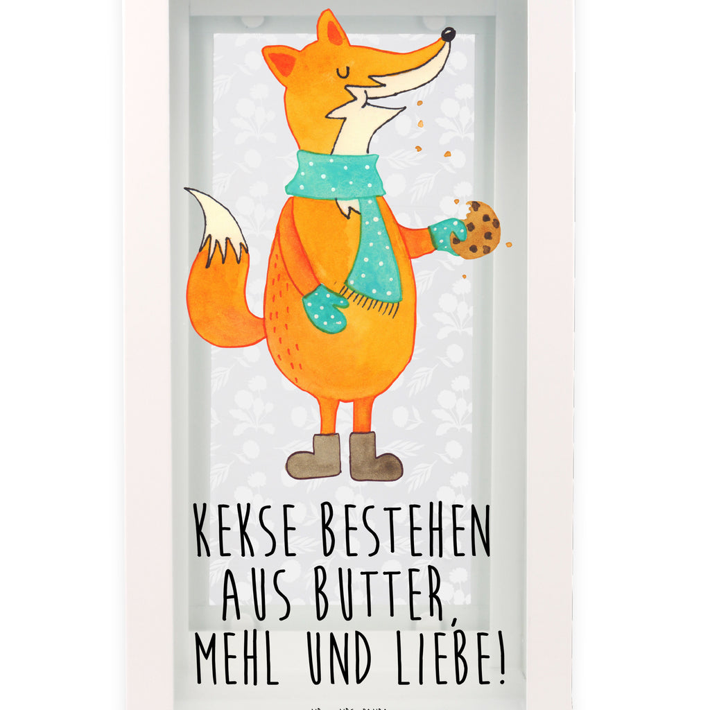Deko Laterne Fuchs Keks Gartenlampe, Gartenleuchte, Gartendekoration, Gartenlicht, Laterne  kleine Laternen, XXL Laternen, Laterne groß, Fuchs, Füchse, Backen Spruch, Kekse, Winter, Weihnachtszeit, Plätzchen, Liebe, Küche Deko