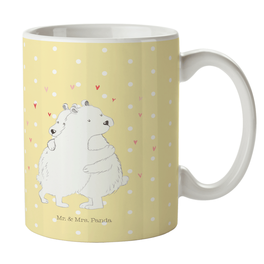 Tasse Eisbär Umarmen  Becher, Kaffeetasse, Kaffeebecher, Tee, Frühstück, Büro  süße Tiermotive, gute Laune, lustige Sprüche, Tiere