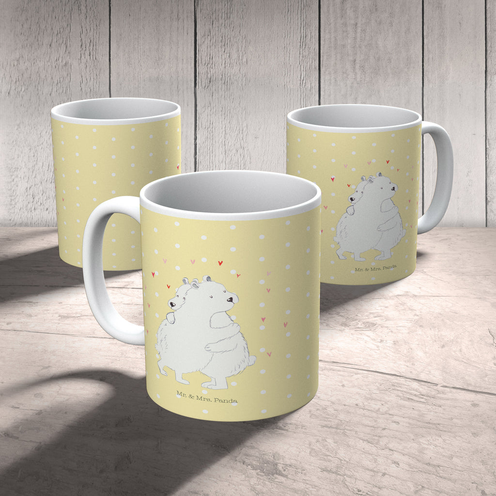 Tasse Eisbär Umarmen  Becher, Kaffeetasse, Kaffeebecher, Tee, Frühstück, Büro  süße Tiermotive, gute Laune, lustige Sprüche, Tiere