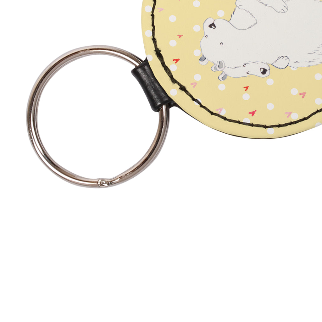 Rund Schlüsselanhänger Eisbär Umarmen Schlüsselanhänger, Anhänger, Taschenanhänger, Glücksbringer, Schutzengel, Tiermotive, Gute Laune, lustige Sprüche, Tiere