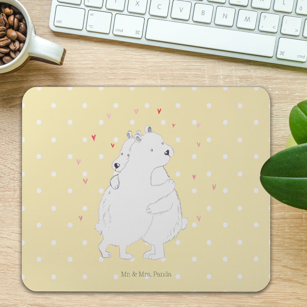 Mauspad Eisbär Umarmen Mousepad, Computer zubehör, Büroausstattung, PC Zubehör, Arbeitszimmer, Mauspad, Einzigartiges Mauspad, Designer Mauspad, Tiermotive, Gute Laune, lustige Sprüche, Tiere