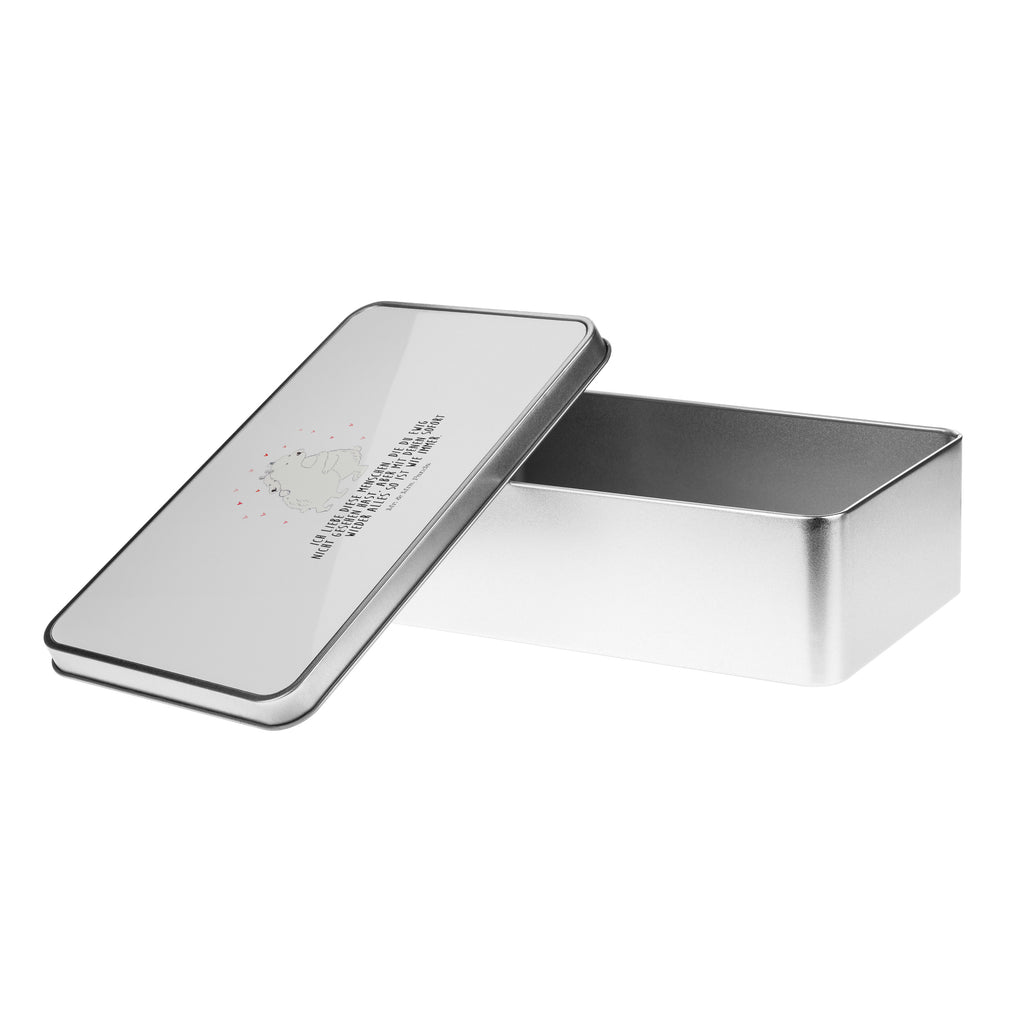 Metalldose rechteckig Eisbär Umarmen Blechdose, Metalldose, Blechbox, Container, Keksdose, Vorratsdose, Vorratsbox, Döschen, Versperbox, Vesperdose, Aufbewahrungsdose, Aufbewahrungsbox, Aluminiumdose, Dose, Tiermotive, Gute Laune, lustige Sprüche, Tiere
