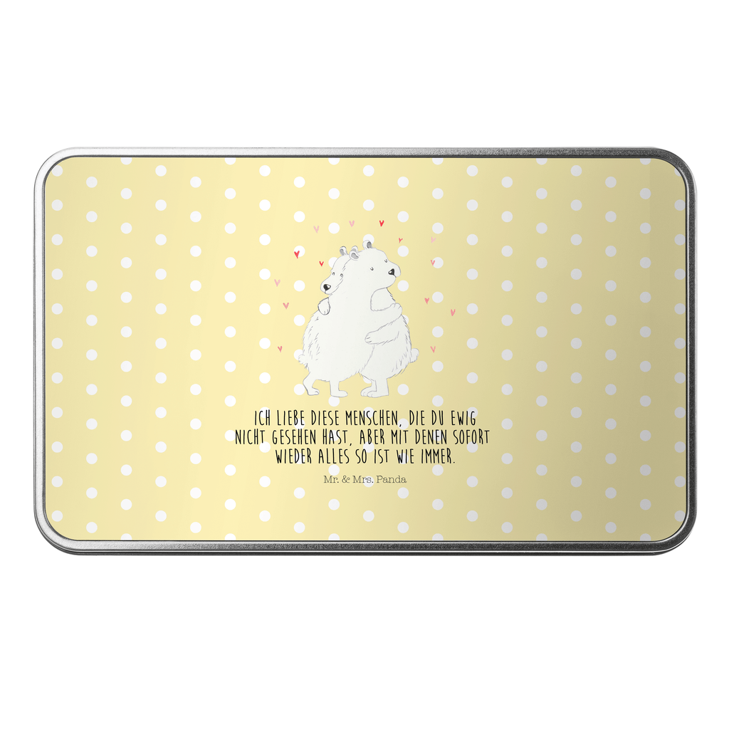 Metalldose rechteckig Eisbär Umarmen Blechdose, Metalldose, Blechbox, Container, Keksdose, Vorratsdose, Vorratsbox, Döschen, Versperbox, Vesperdose, Aufbewahrungsdose, Aufbewahrungsbox, Aluminiumdose, Dose, Tiermotive, Gute Laune, lustige Sprüche, Tiere