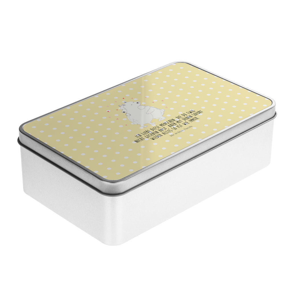 Metalldose rechteckig Eisbär Umarmen Blechdose, Metalldose, Blechbox, Container, Keksdose, Vorratsdose, Vorratsbox, Döschen, Versperbox, Vesperdose, Aufbewahrungsdose, Aufbewahrungsbox, Aluminiumdose, Dose, Tiermotive, Gute Laune, lustige Sprüche, Tiere