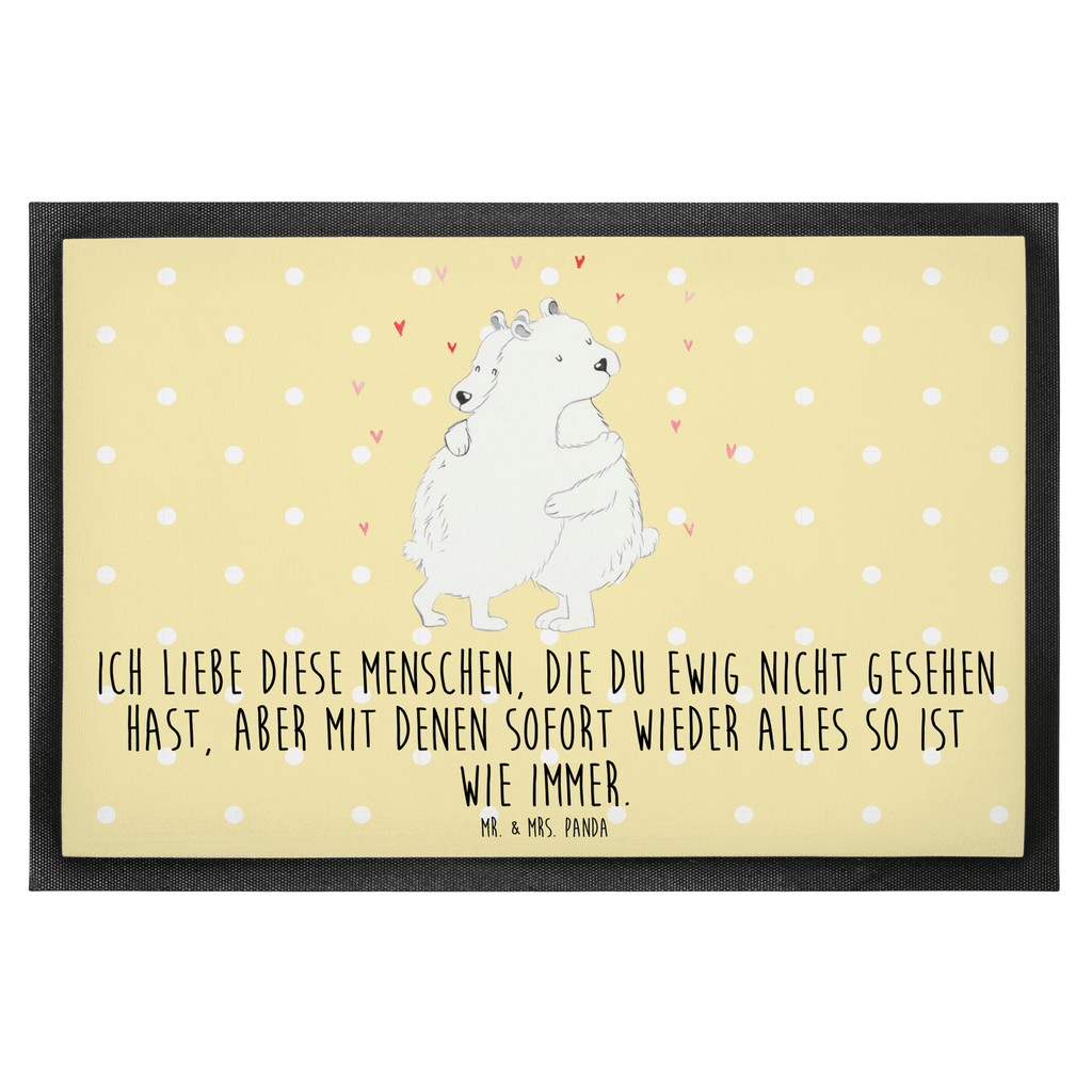 Fußmatte Eisbär Umarmen  Türvorleger, Schmutzmatte, Fußabtreter, Matte, Schmutzfänger, Fußabstreifer, Schmutzfangmatte, Türmatte, Motivfußmatte,  Haustürmatte, Vorleger  süße Tiermotive, gute Laune, lustige Sprüche, Tiere