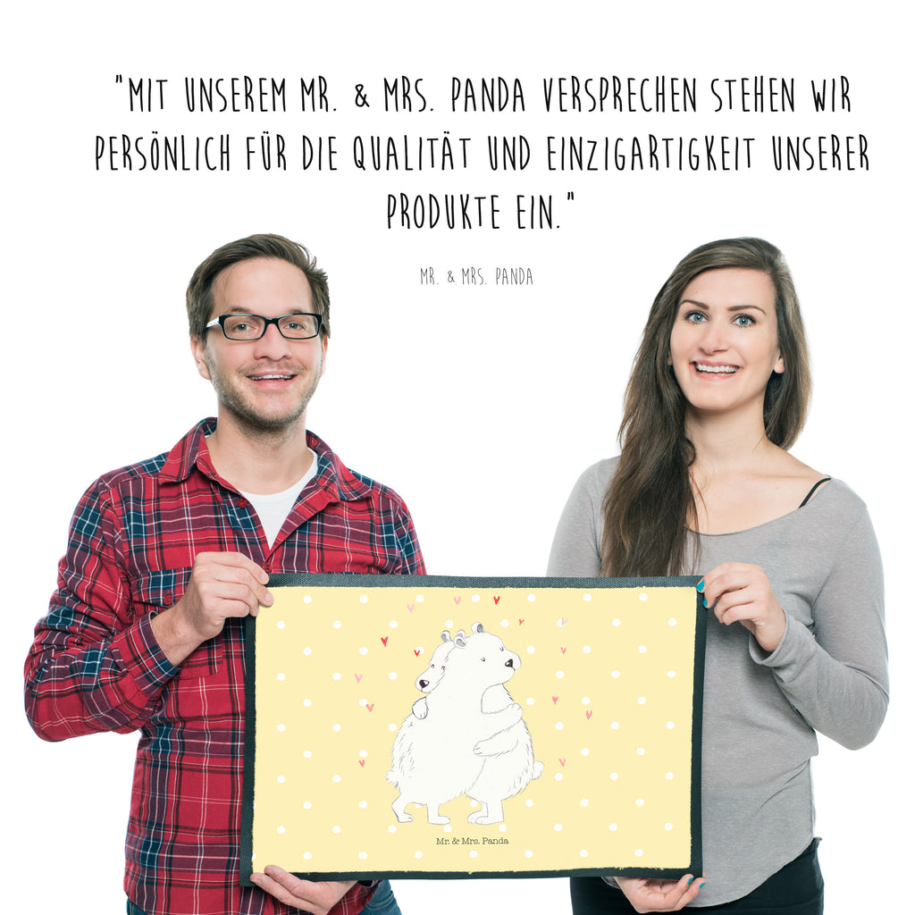 Fußmatte Eisbär Umarmen  Türvorleger, Schmutzmatte, Fußabtreter, Matte, Schmutzfänger, Fußabstreifer, Schmutzfangmatte, Türmatte, Motivfußmatte,  Haustürmatte, Vorleger  süße Tiermotive, gute Laune, lustige Sprüche, Tiere